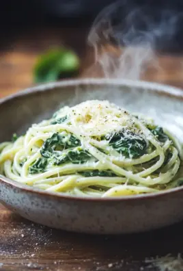 Spaghetti mit Spinat Frischkäse-Sauce