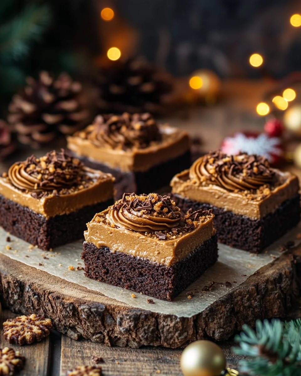 Spekulatius Brownies mit Lotus Biscoff Brotaufstrich