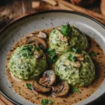 S&uuml;dtiroler Spinatkn&ouml;del mit Pilzrahm