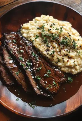 Tender Beef Brisket in Cola with Creamy Parmesan Risotto