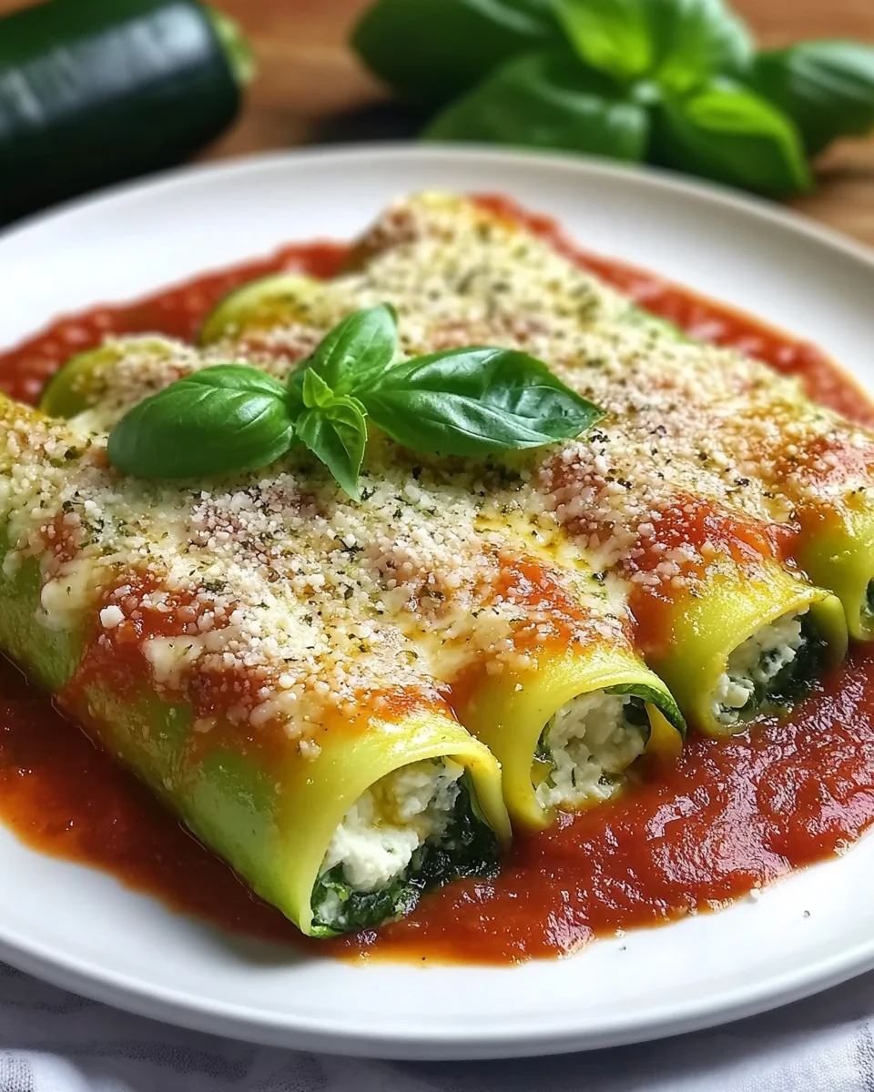 Zucchini-Cannelloni mit Ricotta-Spinat-F&uuml;llung