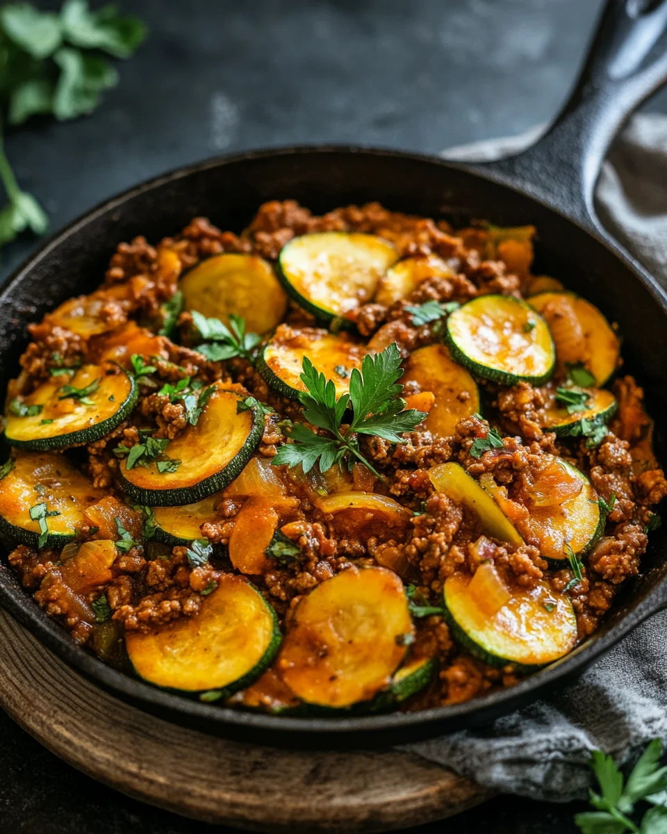 Zucchini-Hack-Pfanne